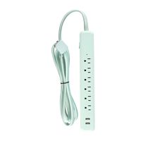 Globe Electric 78503 Designer Series Power Strip, 6 Outlet with 2 USB, Mint
