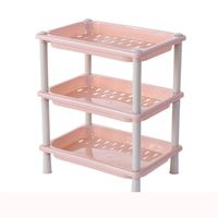 Storage Box,IEason Clearance Sale! 3 Tier Plastic Corner Organizer Bathroom Caddy Shelf Kitchen Storage Rack Holder (Pink)
