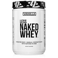 Less Naked Whey Vanilla Protein 1LB – All Natural Grass Fed Whey Protein Powder + Vanilla + Coconut Sugar- GMO-Free, Soy Free, Gluten Free. Aid Muscle Growth & Recovery - 12 Servings