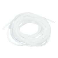 10mm x 6M Spiral Wrap Wrapping Band Wire Cable Zip Organizer White