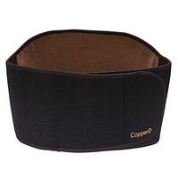 Copper D 1x Black Copper Rayon from Bamboo Copper Compression Lower Back Adjustable Brace Wrap for Relief from Injuries or Comfort Support for Working Out, Playing Sports, L/XL