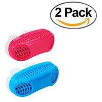 Anti Snore Snoring Devices Aids, 2 Pack 2 in 1 Anti Snore Nose Purifier Snore Stopper Nose Vents Solution Blocker Preventer Relief for Women Men to Stop Snoring Noise Silent Night Sleep (red)