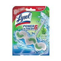 Lysol Power & Fresh 6 Automatic Toilet Bowl Cleaner, Forest Rain, 1ct