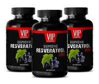 Antioxidant Beauty Boost - Supreme RESVERATROL 1200Mg - Resveratrol Best Seller - 3 Bottles 180 Capsules
