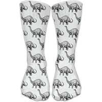 Cotton Black Dinosaur Pattern Casual Sports Socks Crew Socks