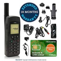 BlueCosmo Iridium 9555 Satellite Phone Bundle & Monthly Service Plan SIM Card - Voice, SMS Text Messaging - Online Activation - 24/7