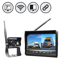 Rear View Safety Wireless Backup Camera System with Dual Screen Monitor and Cigarette Lighter Adaptor RVS-2CAM
