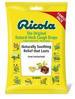 Ricola Original Natural Herb Cough Suppressant Throat Drops, 50 Drops, Fights Coughs Naturally, Soothes Throats, Naturally Soothing Relief