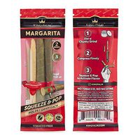 King Palm - Mini Size - Squeeze & Pop Pre Rolls - Margarita Flavored - Natural Pre Wrap Palm Leafs - Organic Wraps - Flavored Pre Rolled Cones - Flavored Wraps (1 Pack, 2 Rolls)