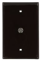 Leviton 40539-MB Midsize Video Wall Jack, F Connector, Brown