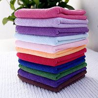 Face Hand Car Cloth Towel 10pcs Square Luxury Soft Fiber Cotton House Cleaning Cloth Random Color -Pier 27