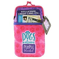 Neoprene Smoker's Cigarette Case Pouch with Front Pocket - Dogs Welcome