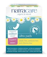 Natracare Natural Ultra Pads Organic Cotton Cover, Super Plus, 12 Count, Pack of 1