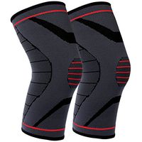 Tomons Knee Brace Compression Sleeves (1 Pair) - Knee Support Braces for Running, Jogging, Sports, Joint Pain Relief, Arthritis and Injury Recovery, Men and Women,Red-XL …