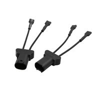 uxcell 2pcs Black Car Horn Speaker Adapter Wiring Harness Pigtail Socket for BMW