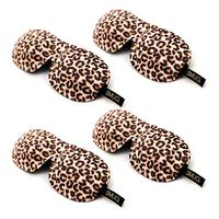 SMUG Eyelash Friendly Contoured 3D Blackout Beauty Sleep Mask/Eye Mask Multipack Set, Animal Print