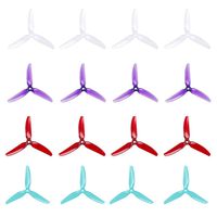 16pcs HQProp 5x4.3x3 Tri-Blade Propeller 5 Inch Props for RC FPV Drone Quadcopter (4sets, Mix Color)
