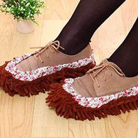 LEANO Creative Superfine Fiber Lazy Cleaning Wipe Mopping Floor Shoe Cover Dust Cloths