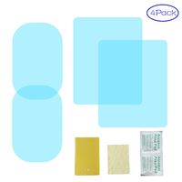 4 PCS Car Rearview Mirror Protective Film, HD Clear Waterproof Anti-Fog Side Mirror Film Widow Rainproof Accessories Stickers for Universal Cars
