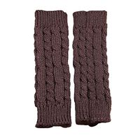 Da.Wa Winter Unisex Cable Knit Long Arm Warmer Fingerless Thumbhole Gloves Mittens
