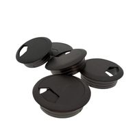 YXQ Desk Hole Cord Grommet 2 inch Wire Organizer Hide Adjustable Cables Through Computer Office Desk Cover Plug Cap Plastic Black 20Pcs
