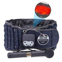 Cordless Heated Waist & Lumbar Decompression Belt for Lower Back Pain Relief, HONGJING Back Traction with Heating Pad Operated by Rechargeable Battery, One Size Fits 29-49 Waist