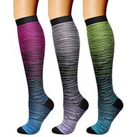 CHARMKING Compression Socks (3 Pairs) 15-20 mmHg is Best Athletic & Medical for Men & Women, Running, Flight, Travel, Nurses, Edema - Boost Performance, Blood Circulation & Recovery (S/M, Assorted 32)