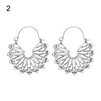 Infgreate-Fashion and Creative Halloween Jewelry for women, Bohemian Women Hollow Flower Honeycomb Filigree Hoop Earrings Retro Jewelry Gift (2#)