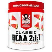 Old School Labs Classic BCAA 2:1:1 - Branched-Chain Amino Acids for Lean Muscle and Recovery with BioFit Probiotics - Natural Watermelon Flavor Makes for a Delicious Drink During Any Activity - 273