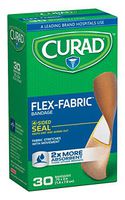 Curad Flex-Fabric, 3/4 Inches X 3 Inches bandages, 30 Count (Pack of 6)