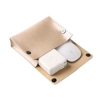 ProElife Premium Electronic Accessory Storage Bag Organizer PU Leather Durable Protective Case Pouch for Charger Adapter, Mouse, Cables, Home, Office, Business, Travel and Cosmetics Kits (Gold)