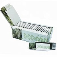 1.0" NEW Pure Hemp MOON 50 booklets Tobacco Rolling Papers 70 * 36mm 2500 leaves