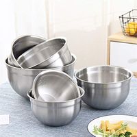 WWSHM Deep Stainless Steel Sanding Mixing Bowls with Scale Egg Beating Pan Salad Bowl Kitchen Tools for Baking Mixer (Color : 304 STAINLESS STEEL, Diameter : 26CM)