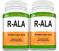 2 Bottles R-ALA R-Alpha Lipoic Acid 200mg 180 Total Capsules KRK Supplements
