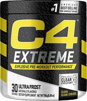 C4 Extreme Pre Workout Powder Ultra Frost | Sugar Free Preworkout Energy Supplement for Men & Women | 200mg Caffeine + Beta Alanine + Creatine | 30 Servings