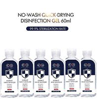 Hand Sanitizer Gel Travel Size 60ml, Kills 99.99% Germs Wash-Free, No Rinse Foam Hand Soap Gel, Kid and Women Friendly (6-Pack)