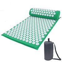 Xuan Yu Massage Acupressure Mat Yoga Acupressure Mat Head Neck Back Foot Massage Cushion Pillow Yoga Spike Mat Anti-Stress Massage (Color : Green)