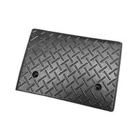 Solid Rubber Threshold Ramp Durable Rubber Road Along The Slope Car Ramp Triangle Pad Traffic Facilities Speed Bump With Threshold Ramp Slope Wheelchair Access ( Color : Black , Size : 50x41x13.5cm )