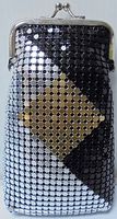 1 Eclipse 3 Tone Luxury Mesh Sequin Cigarette Case Fit 120's, Ball Clasp