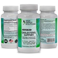 HIGH ENERGY SOLUTIONS Cholesterol Control and Support Supplement with Policosanol Guggul Plant Sterols Garlic Niacin and Cayenne - Optimizes HDL/LDL Ratios for Correct Lipid Profiles - 60 Capsules