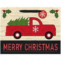 Amscan Vintage Merry Christmas Medium Horizontal Bag