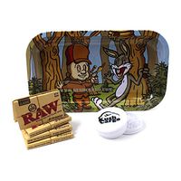 RAW Artesano 1 1/4 Rolling Papers 4 Pack with Rolling Tray (Nugz Bunny)