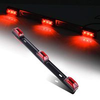 Red Trailer Light Bar 3 Light 9 LED Clearance ID Bar Marker Tail Light for Trailer Truck Boat [DOT Certified, IP67]