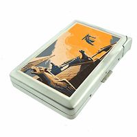 Leap Of Faith Em1 Hip Silver Cigarette Case With Built In Lighter 4.75" X 2.75" Id Holder Metal Wallet RFID Protection