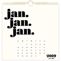 Emily + Meritt 2019 Monthly Wall Calendar, 12" x 12", Medium, Wirebound, The Reference Wall Calendar (EM100-712)
