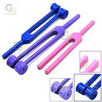 G.S Portable 3 Pcs Standard Musical Violin Tuning Fork Set 128hz 256hz 512hz (Purple, Pink & Blue) Best Quality