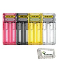 Nitecore Q2 -2 Port Charger -Multiple Colors Available w/ Free Eco-Sensa Battery Organizer