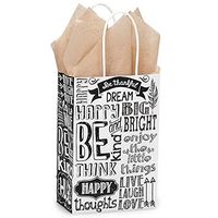 NW Chalkboard Sentiments Paper Shopping Bags - Rose Size - 5 1/2 x 3 1/4 x 8 3/8in. - 25 Pack