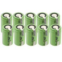 10x Exell 2/3A Size 1.2V 1100mAh NiMH Rechargeable Batteries w/Tabs use with high power static applications (Telecoms UPS and Smart grid) radio controlled devices electric tools electric mopeds