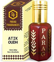 Parag Fragrances Atik Oudh Attar 1 Tola / 12ml (Crystal Series) (Limited Time Launching Offer Pack) Natural Distiled Attar/Alcohol Free Attar/Long Lasting Attar